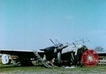 Image of Camouflaged wrecked German Heinkel He-111 airplanes Germany, 1945, second 11 stock footage video 65675020427