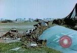 Image of Camouflaged wrecked German Heinkel He-111 airplanes Germany, 1945, second 29 stock footage video 65675020427