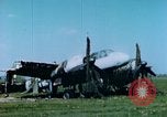Image of Camouflaged wrecked German Heinkel He-111 airplanes Germany, 1945, second 37 stock footage video 65675020427