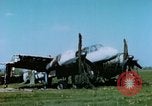 Image of Camouflaged wrecked German Heinkel He-111 airplanes Germany, 1945, second 52 stock footage video 65675020427