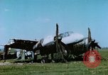 Image of Camouflaged wrecked German Heinkel He-111 airplanes Germany, 1945, second 53 stock footage video 65675020427
