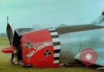 Image of Crash-landed USAAF P-47 Thunderbolt Germany, 1945, second 5 stock footage video 65675020429