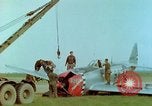 Image of Crash-landed USAAF P-47 Thunderbolt Germany, 1945, second 21 stock footage video 65675020429