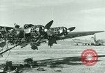 Standbild Wrack deutsche Me-323 Verkehr Flugzeug in El Aouina Flugplatz Tunis Tunesien, 1943, aus Sekunde 16 historischem Filmmaterial Videoclip 65675020479