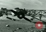 Standbild Wrack deutsche Me-323 Verkehr Flugzeug in El Aouina Flugplatz Tunis Tunesien, 1943, aus Sekunde 19 historischem Filmmaterial Videoclip 65675020479