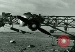 Standbild Wrack deutsche Me-323 Verkehr Flugzeug in El Aouina Flugplatz Tunis Tunesien, 1943, aus Sekunde 21 historischem Filmmaterial Videoclip 65675020479
