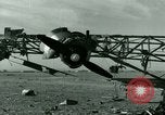 Standbild Wrack deutsche Me-323 Verkehr Flugzeug in El Aouina Flugplatz Tunis Tunesien, 1943, aus Sekunde 23 historischem Filmmaterial Videoclip 65675020479