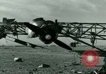 Standbild Wrack deutsche Me-323 Verkehr Flugzeug in El Aouina Flugplatz Tunis Tunesien, 1943, aus Sekunde 24 historischem Filmmaterial Videoclip 65675020479
