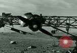 Standbild Wrack deutsche Me-323 Verkehr Flugzeug in El Aouina Flugplatz Tunis Tunesien, 1943, aus Sekunde 26 historischem Filmmaterial Videoclip 65675020479
