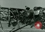 Standbild Wrack deutsche Me-323 Verkehr Flugzeug in El Aouina Flugplatz Tunis Tunesien, 1943, aus Sekunde 48 historischem Filmmaterial Videoclip 65675020479