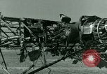 Standbild Wrack deutsche Me-323 Verkehr Flugzeug in El Aouina Flugplatz Tunis Tunesien, 1943, aus Sekunde 51 historischem Filmmaterial Videoclip 65675020479