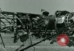 Standbild Wrack deutsche Me-323 Verkehr Flugzeug in El Aouina Flugplatz Tunis Tunesien, 1943, aus Sekunde 52 historischem Filmmaterial Videoclip 65675020479