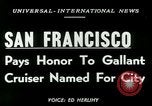 Image USS San Francisco San Francisco California USA, 1950, de la seconde 3 séquences d'archives historiques vidéo 65675020704