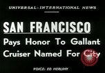 Image USS San Francisco San Francisco California USA, 1950, de la seconde 4 séquences d'archives historiques vidéo 65675020704