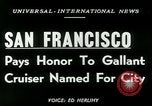 Image USS San Francisco San Francisco California USA, 1950, de la seconde 5 séquences d'archives historiques vidéo 65675020704