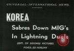 Image F-86 Sabre MiG-15 dans les batailles de la guerre de Corée Corée, 1953, de la seconde 1 séquences d'archives historiques vidéo 65675020725
