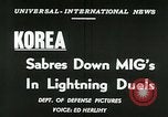 Image F-86 Sabre MiG-15 dans les batailles de la guerre de Corée Corée, 1953, de la seconde 5 séquences d'archives historiques vidéo 65675020725