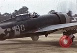 Image of P-47 and P-38 aircraft operating from St.Mere Eglise Saint Mere Eglise France, 1944, second 16 stock footage video 65675020911