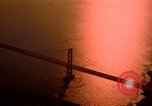 Image of Golden Gate bridge at sunset San Francisco California USA, 1967, second 21 stock footage video 65675020978