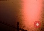 Image of Golden Gate bridge at sunset San Francisco California USA, 1967, second 26 stock footage video 65675020978