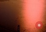 Image of Golden Gate bridge at sunset San Francisco California USA, 1967, second 27 stock footage video 65675020978