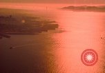 Image of Golden Gate bridge at sunset San Francisco California USA, 1967, second 43 stock footage video 65675020978