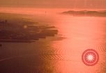 Image of Golden Gate bridge at sunset San Francisco California USA, 1967, second 48 stock footage video 65675020978