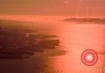 Image of Golden Gate bridge at sunset San Francisco California USA, 1967, second 57 stock footage video 65675020978