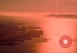 Image of Golden Gate bridge at sunset San Francisco California USA, 1967, second 58 stock footage video 65675020978