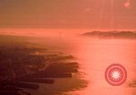 Image of Golden Gate bridge at sunset San Francisco California USA, 1967, second 62 stock footage video 65675020978