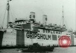 Image of Ship Gripsholm delivers Americans freed from internment by Germany New York City USA, 1944, second 12 stock footage video 65675021166