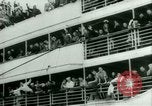 Image of Ship Gripsholm delivers Americans freed from internment by Germany New York City USA, 1944, second 20 stock footage video 65675021166
