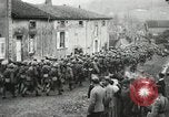 Image of United States troops march in French town in World War 1 France, 1918, second 62 stock footage video 65675021505