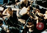 Image of 5 inch guns fired aboard USS Yorktown World War 2 Pacific Ocean, 1943, second 36 stock footage video 65675021554
