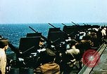 Image of 5 inch guns fired aboard USS Yorktown World War 2 Pacific Ocean, 1943, second 41 stock footage video 65675021554