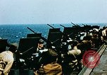 Image of 5 inch guns fired aboard USS Yorktown World War 2 Pacific Ocean, 1943, second 42 stock footage video 65675021554