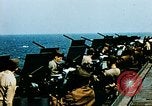 Image of 5 inch guns fired aboard USS Yorktown World War 2 Pacific Ocean, 1943, second 44 stock footage video 65675021554