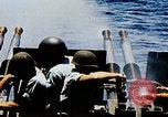 Image of 5 inch guns fired aboard USS Yorktown World War 2 Pacific Ocean, 1943, second 55 stock footage video 65675021554