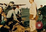 Standbild USS Yorktown Piloten zurück von Marcus Insel Bombardierung Pacific Theater, 1943, aus Sekunde 14 historischem Filmmaterial Videoclip 65675021558