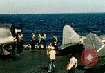Standbild USS Yorktown Piloten zurück von Marcus Insel Bombardierung Pacific Theater, 1943, aus Sekunde 28 historischem Filmmaterial Videoclip 65675021558
