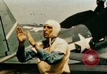 Standbild USS Yorktown Piloten zurück von Marcus Insel Bombardierung Pacific Theater, 1943, aus Sekunde 34 historischem Filmmaterial Videoclip 65675021558