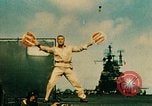 Standbild USS Yorktown Piloten zurück von Marcus Insel Bombardierung Pacific Theater, 1943, aus Sekunde 49 historischem Filmmaterial Videoclip 65675021558