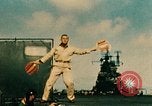 Standbild USS Yorktown Piloten zurück von Marcus Insel Bombardierung Pacific Theater, 1943, aus Sekunde 50 historischem Filmmaterial Videoclip 65675021558