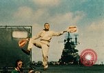 Standbild USS Yorktown Piloten zurück von Marcus Insel Bombardierung Pacific Theater, 1943, aus Sekunde 51 historischem Filmmaterial Videoclip 65675021558