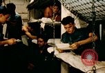 Image of USS Yorktown attacked by Japanese planes Battle of Philippine Sea Pacific Theater, 1944, second 56 stock footage video 65675021564