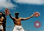 Image of wrecked planes and fire on USS Yorktown World War 2 Pacific Theater, 1944, second 50 stock footage video 65675021565