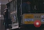 Image of Cable cars in North Beach area San Francisco San Francisco California USA, 1968, second 51 stock footage video 65675021686