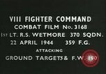 Image of VIII Fighter Command Germany, 1944, second 4 stock footage video 65675021829