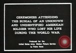 Immagine di First American Unknown Soldier selezionati in Francia Francia, 1921, secondo 4 filmato di repertorio 65675021986