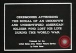 Immagine di First American Unknown Soldier selezionati in Francia Francia, 1921, secondo 7 filmato di repertorio 65675021986